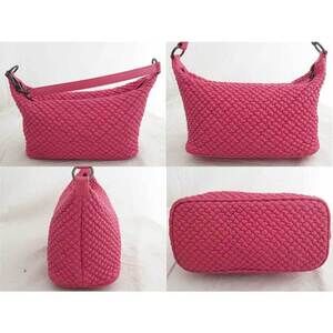 Bottega Veneta bag pink leather handbag shoulder